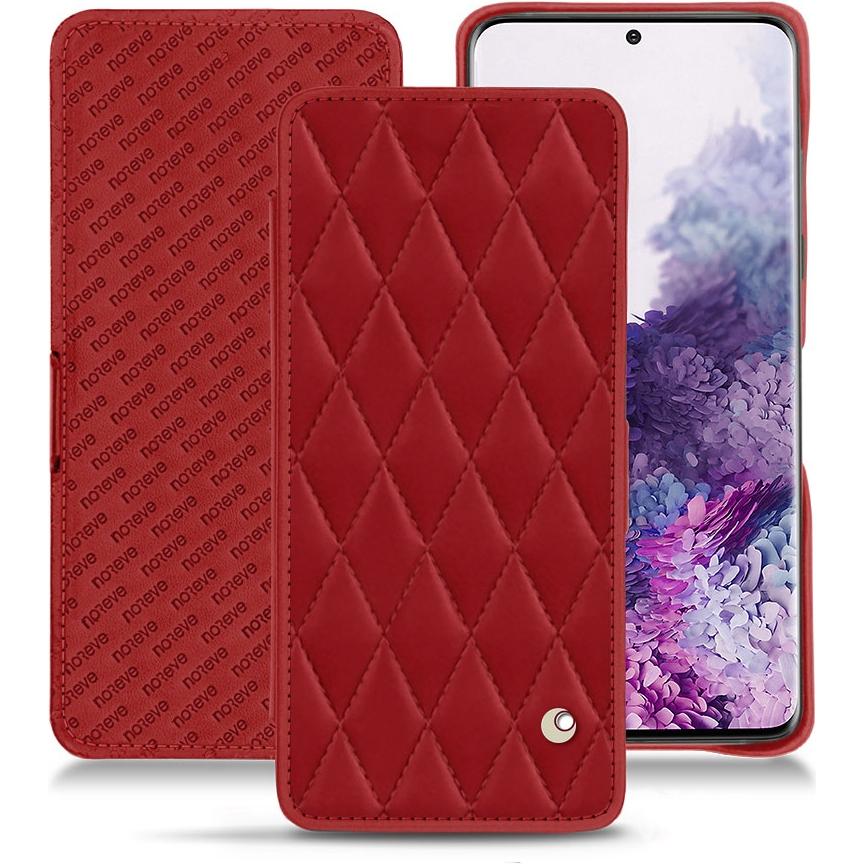 Noreve Lederschutzhülle horizontal (Samsung Galaxy S20), Smartphone Hülle, Rot