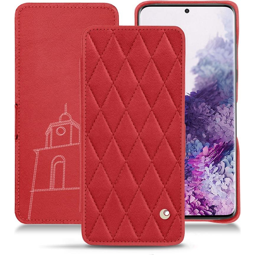 Thumbnail - Noreve Lederschutzhülle horizontal (Samsung Galaxy S20), Smartphone Hülle, Rot