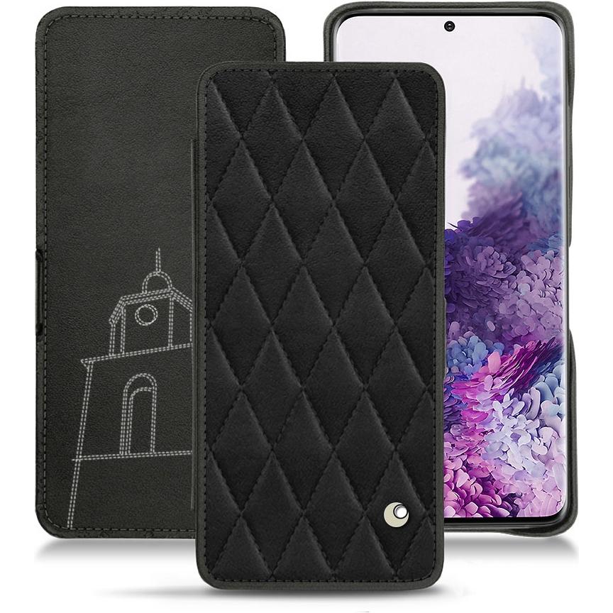 Noreve Lederschutzhülle horizontal (Samsung Galaxy S20+), Smartphone Hülle, Schwarz