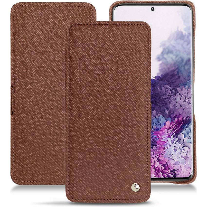 Thumbnail - Noreve Lederschutzhülle horizontal (Samsung Galaxy S20), Smartphone Hülle, Braun