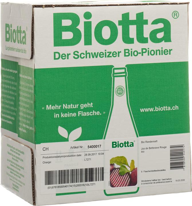 Immagine prodotto Biotta Barbabietola (6 x 50 cl)