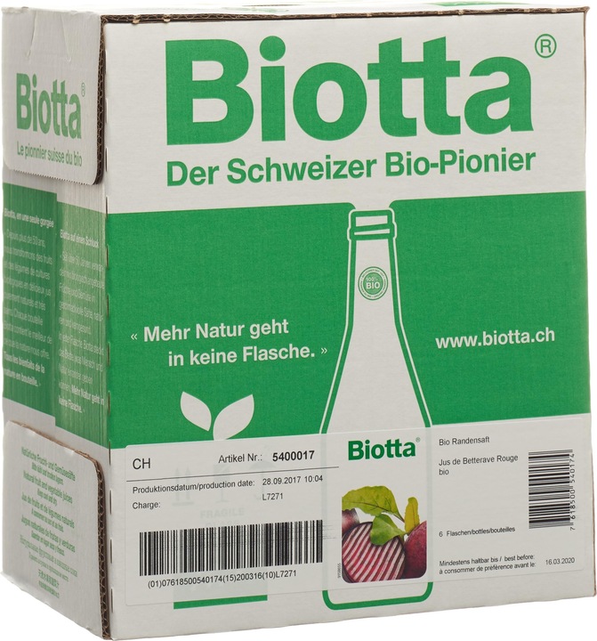Produktbild Biotta Randen (6 x 50 cl)