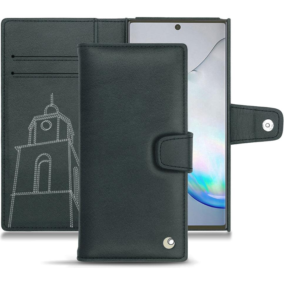 Noreve Lederschutzhülle Wallet (Samsung Galaxy Note 10+), Smartphone Hülle, Blau