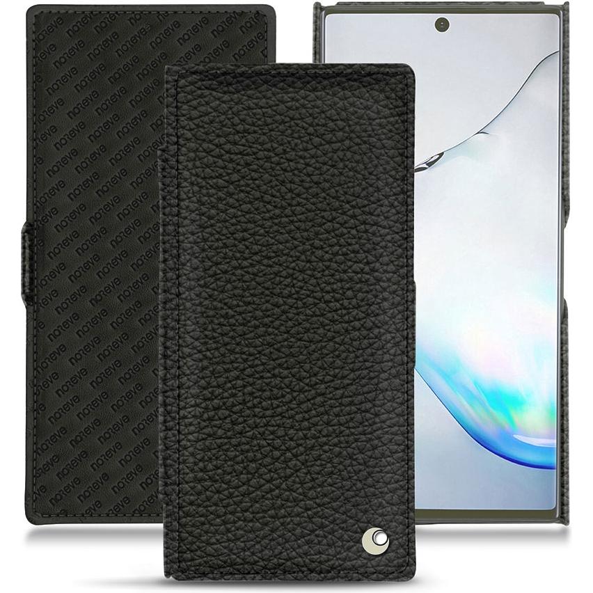 Noreve Lederschutzhülle horizontal (Samsung Galaxy Note 10+), Smartphone Hülle, Schwarz