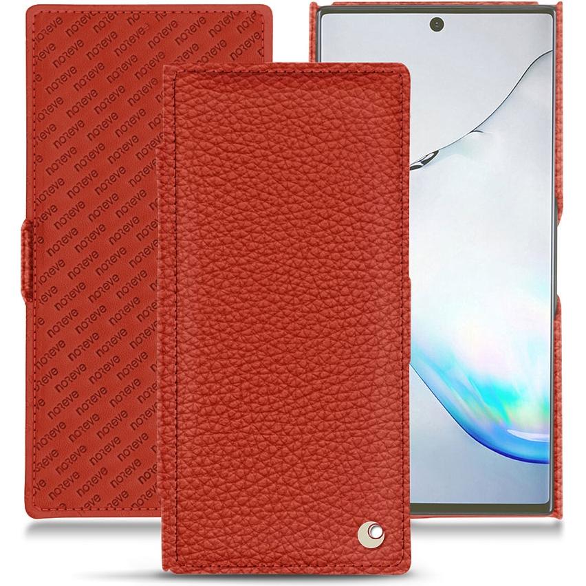 Noreve Lederschutzhülle horizontal (Samsung Galaxy Note 10+), Smartphone Hülle, Orange