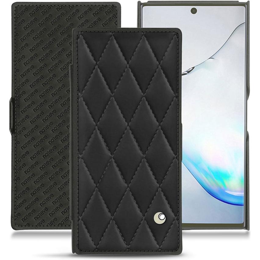 Noreve Lederschutzhülle horizontal (Samsung Galaxy Note 10+), Smartphone Hülle, Schwarz