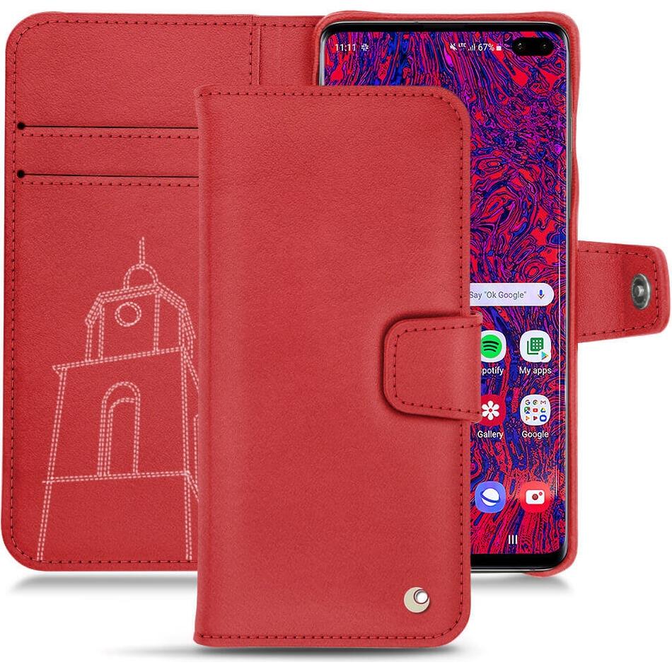 Thumbnail - Noreve Lederschutzhülle Wallet (Samsung Galaxy S10 5G), Smartphone Hülle, Rot