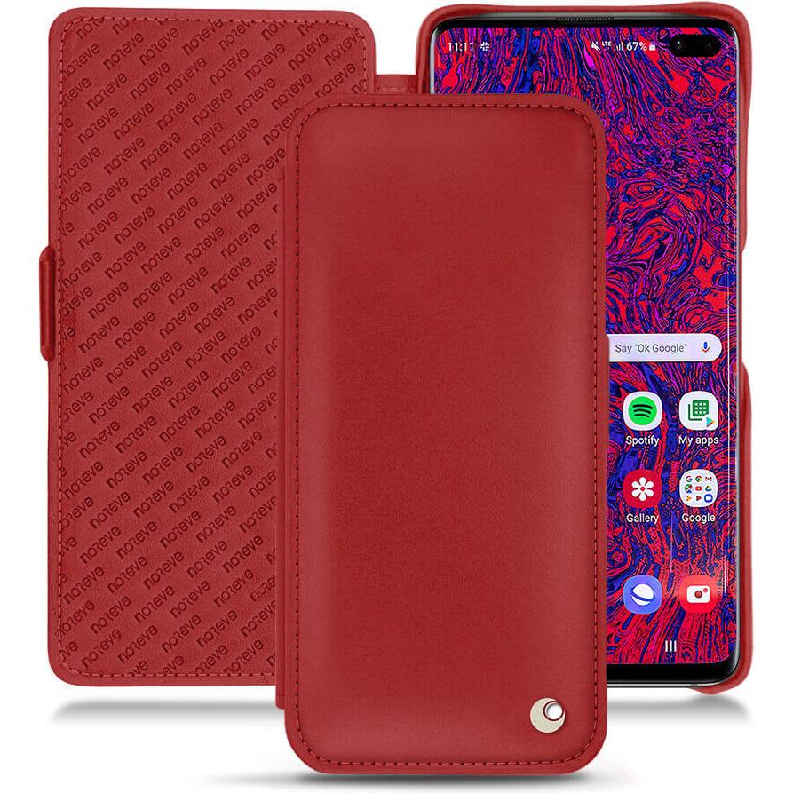 Noreve Lederschutzhülle horizontal (Samsung Galaxy S10 5G), Smartphone Hülle, Rot
