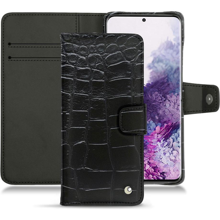 Noreve Lederschutzhülle Wallet (Samsung Galaxy S20+), Smartphone Hülle, Schwarz
