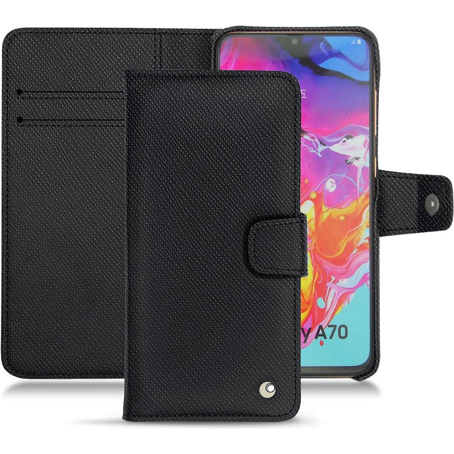 Noreve Lederschutzhülle Wallet (Samsung Galaxy A70), Smartphone Hülle, Schwarz