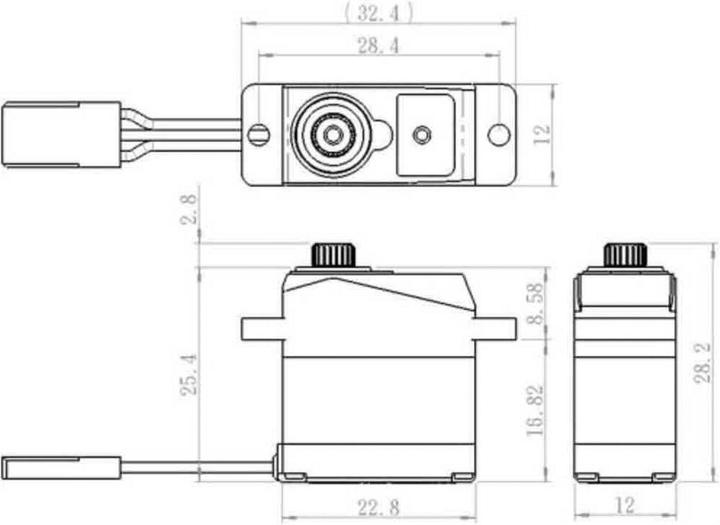 Actual product image Savöx Servo SH-0263MG Digital