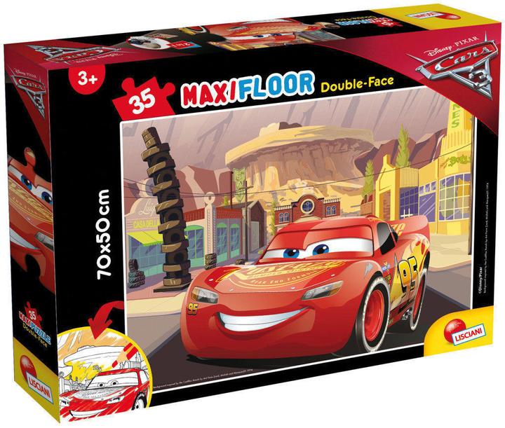 Produktbild Lisciani Doppelseitiges Puzzle 35 Teile Maxi Cars 3 Go! Ihn! Ihn! (304-60665) (35 Teile)