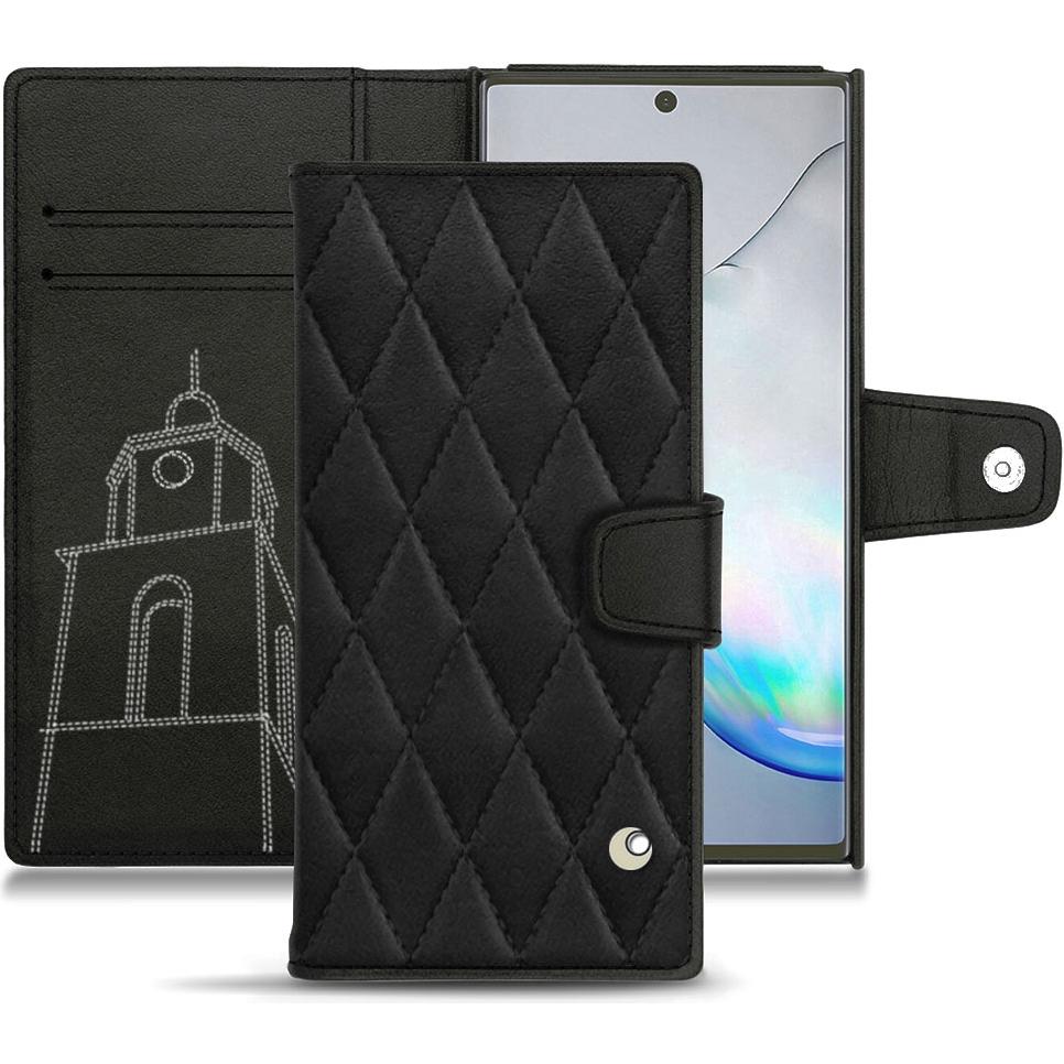 Noreve Lederschutzhülle Wallet (Samsung Galaxy Note 10+), Smartphone Hülle, Schwarz