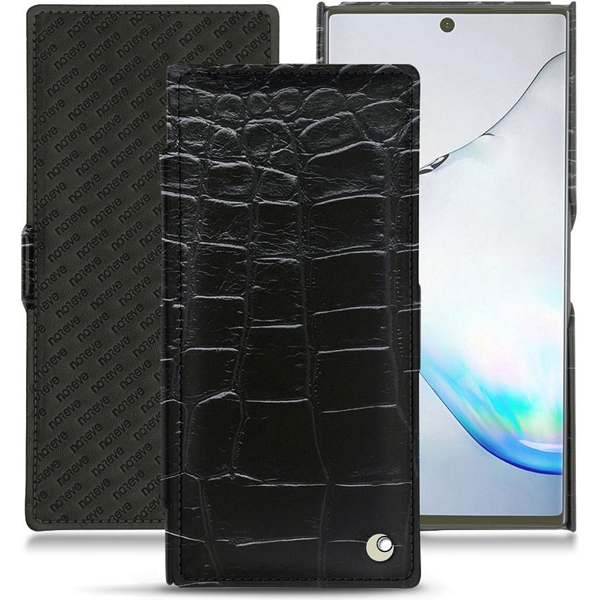 Noreve Lederschutzhülle horizontal (Samsung Galaxy Note 10), Smartphone Hülle, Schwarz