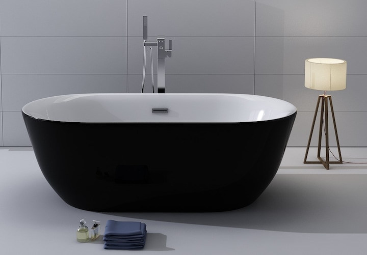 Image du produit Jet-Line Baignoire à hydromassage MAGGIORE II noire (170 cm, 80 cm)