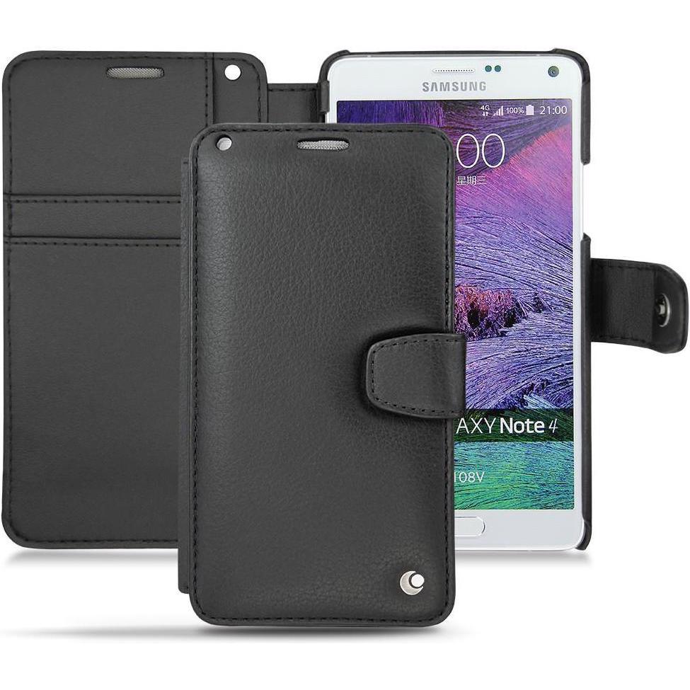 Noreve Lederschutzhülle Wallet (Samsung Galaxy Note 4), Smartphone Hülle, Schwarz