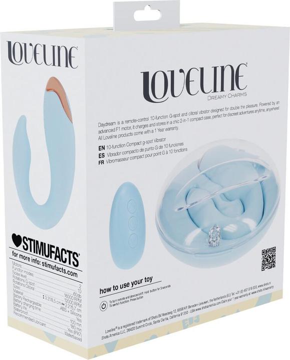 Produktbild Loveline Daydream - Compact G-Spot Vibrator with Remote Control - Blue