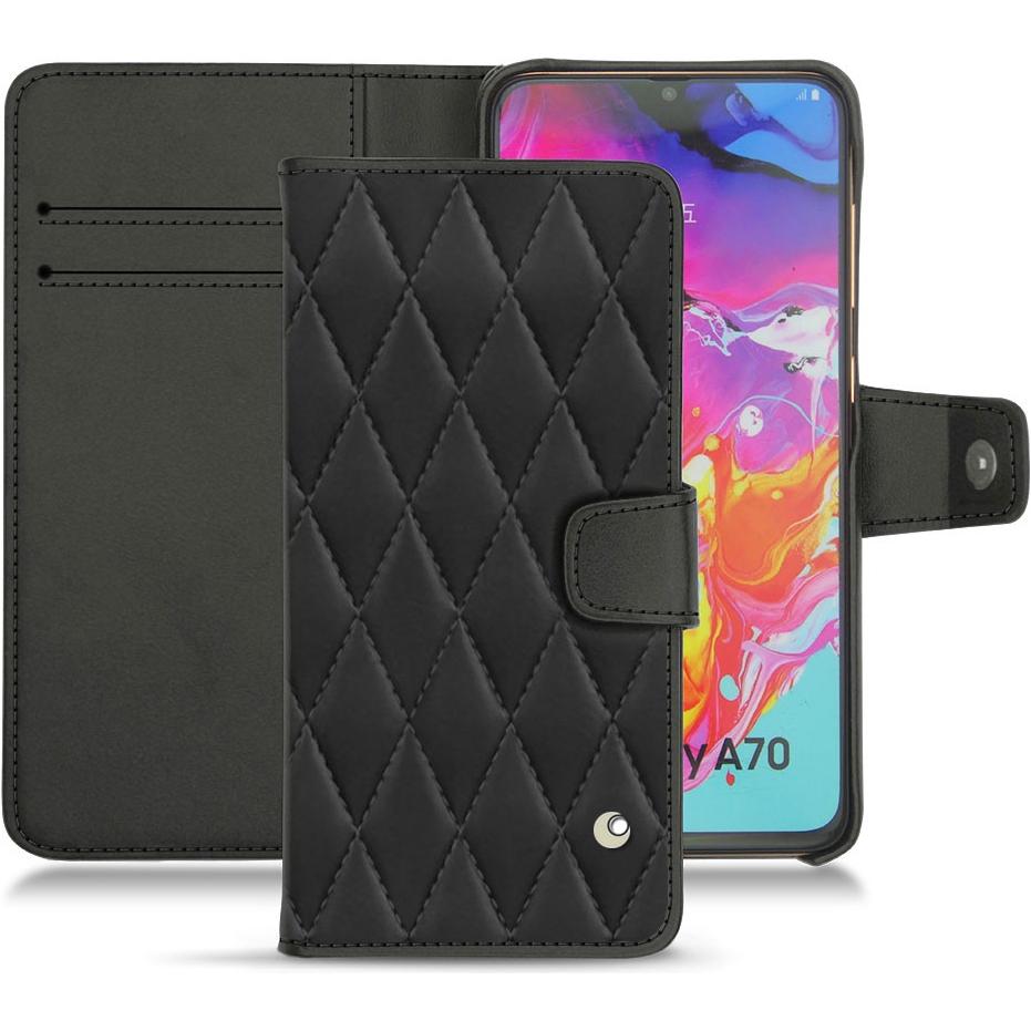 Noreve Lederschutzhülle Wallet (Samsung Galaxy A70), Smartphone Hülle, Schwarz