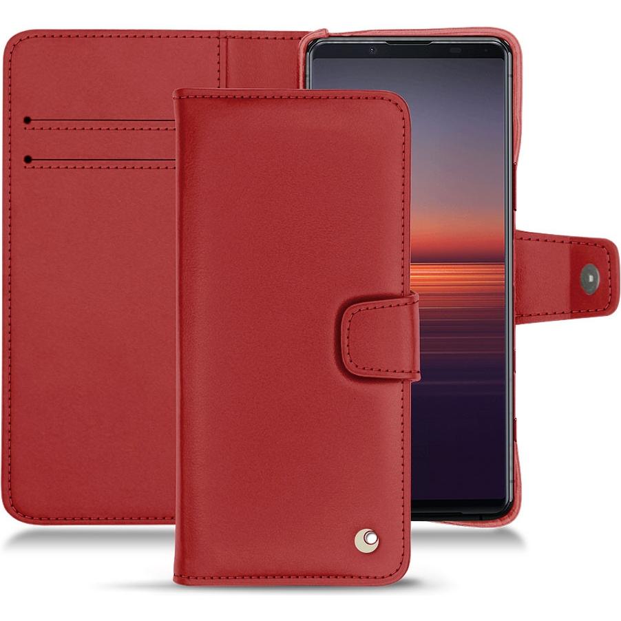 Thumbnail - Noreve Lederschutzhülle Wallet (Sony Xperia 5 II), Smartphone Hülle, Rot