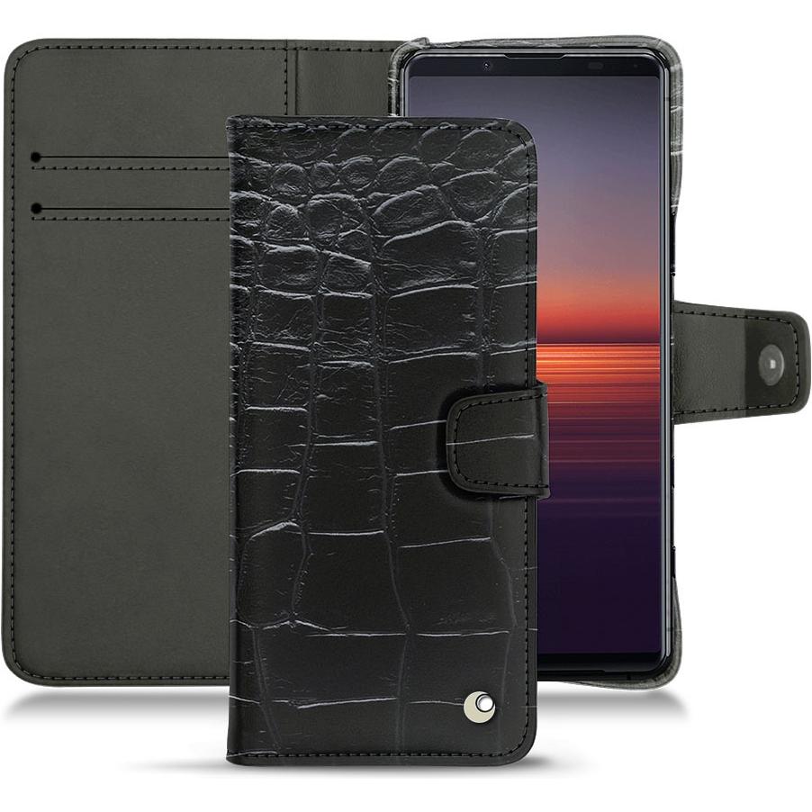 Thumbnail - Noreve Lederschutzhülle Wallet (Sony Xperia 5 II), Smartphone Hülle, Schwarz