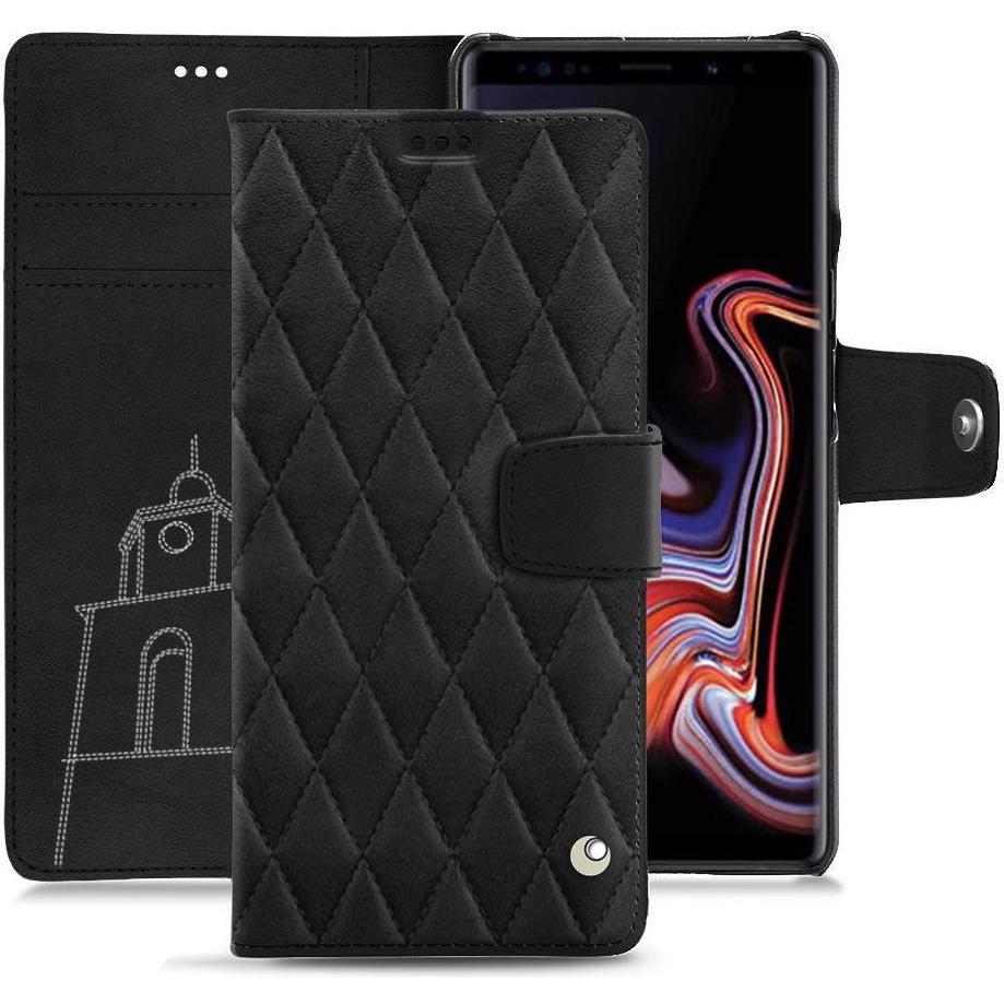 Noreve Lederschutzhülle Wallet (Samsung Galaxy Note 9), Smartphone Hülle, Schwarz