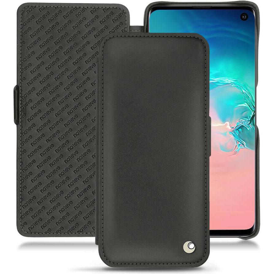 Thumbnail - Noreve Lederschutzhülle horizontal (Samsung Galaxy S10e), Smartphone Hülle, Schwarz