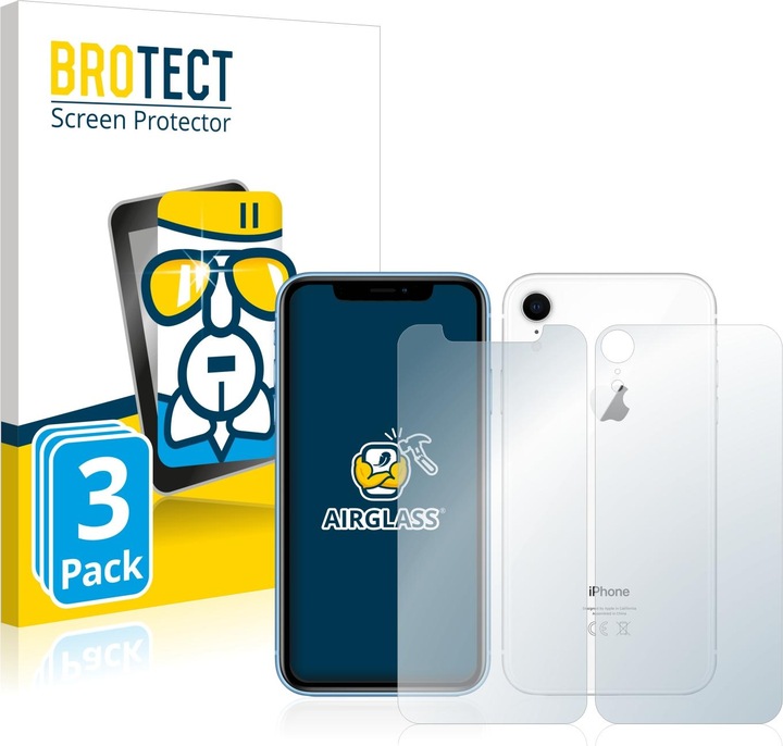 Produktbild BROTECT AirGlass Panzerglasfolie (3 Stück, Apple iPhone XR)