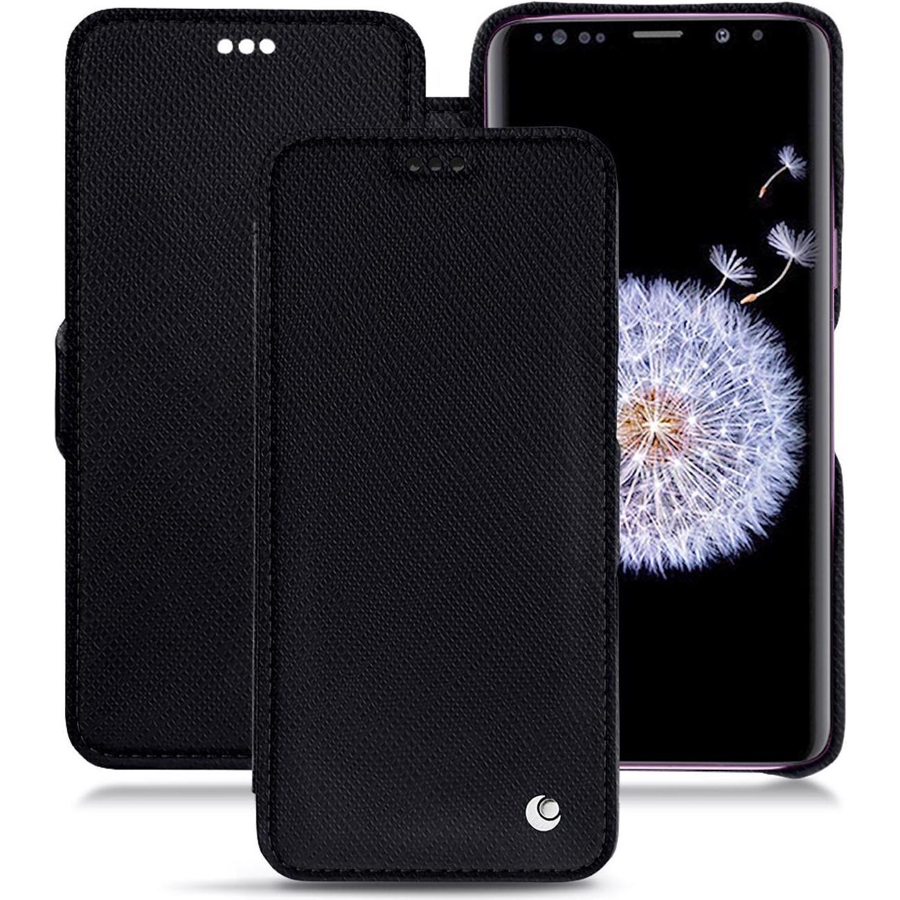 Noreve Lederschutzhülle horizontal (Samsung Galaxy S9+), Smartphone Hülle, Schwarz