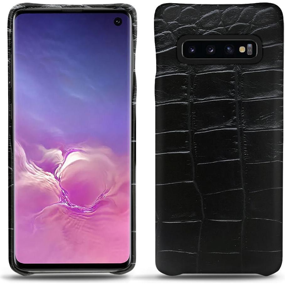 Noreve Lederschutzhülle (Samsung Galaxy S10+), Smartphone Hülle, Schwarz