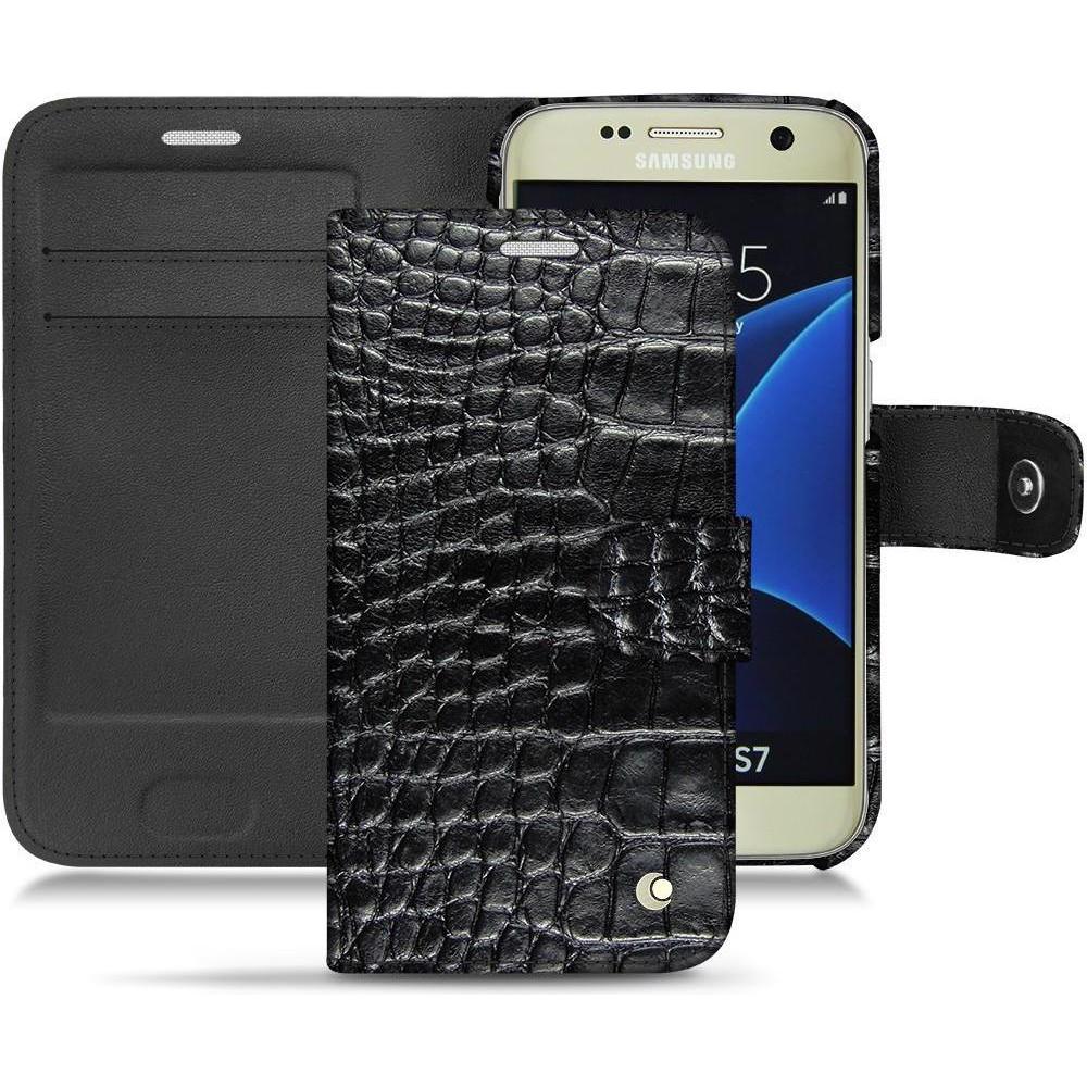 Thumbnail - Noreve Lederschutzhülle Wallet (Samsung Galaxy S7), Smartphone Hülle, Schwarz