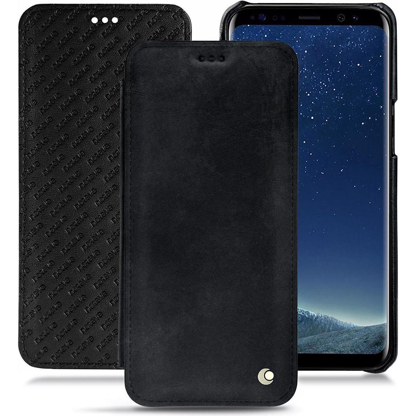 Noreve Lederschutzhülle horizontal (Samsung Galaxy S8+), Smartphone Hülle, Schwarz