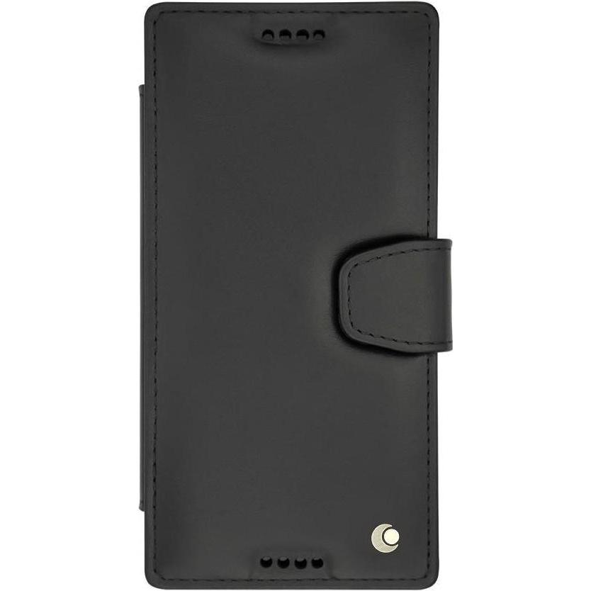 Noreve Lederschutzhülle Wallet (Sony Xperia XZ), Smartphone Hülle, Schwarz