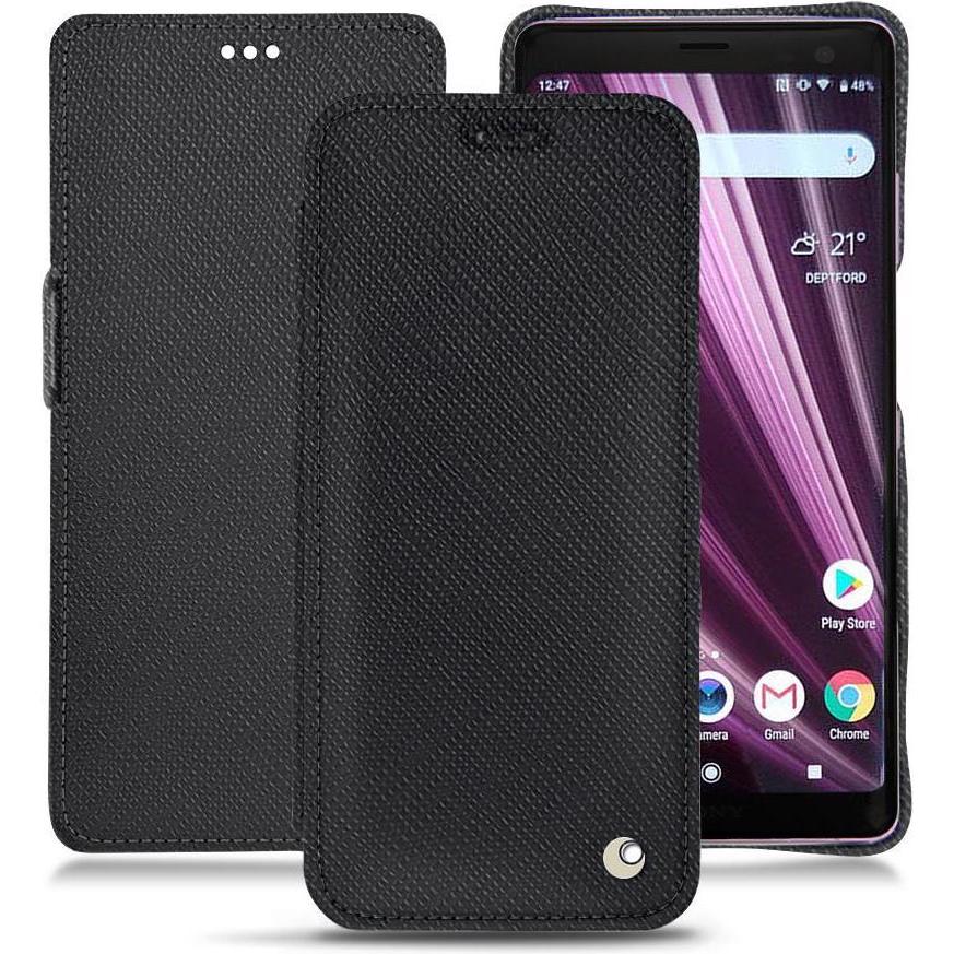 Thumbnail - Noreve Lederschutzhülle horizontal (Sony Xperia XZ3), Smartphone Hülle, Schwarz