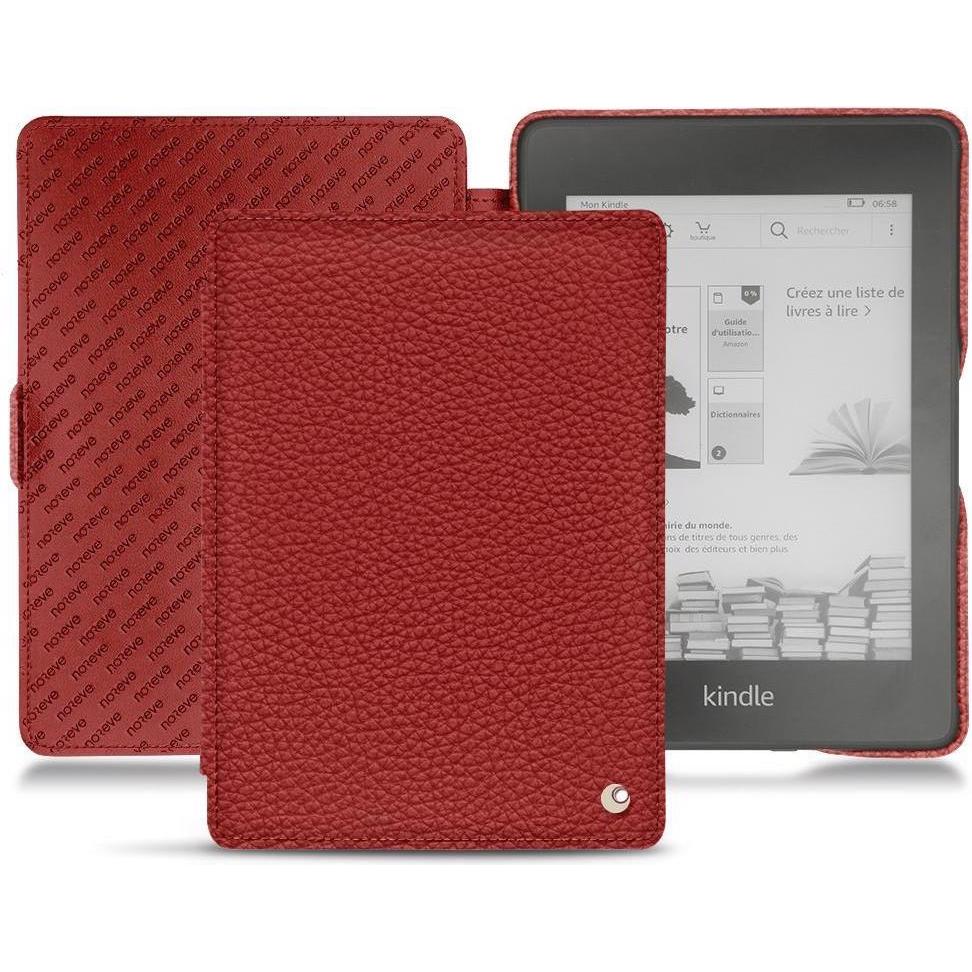 Noreve Lederschutzhülle horizontal (Kindle Paperwhite 2018), Tablet Hülle, Rot