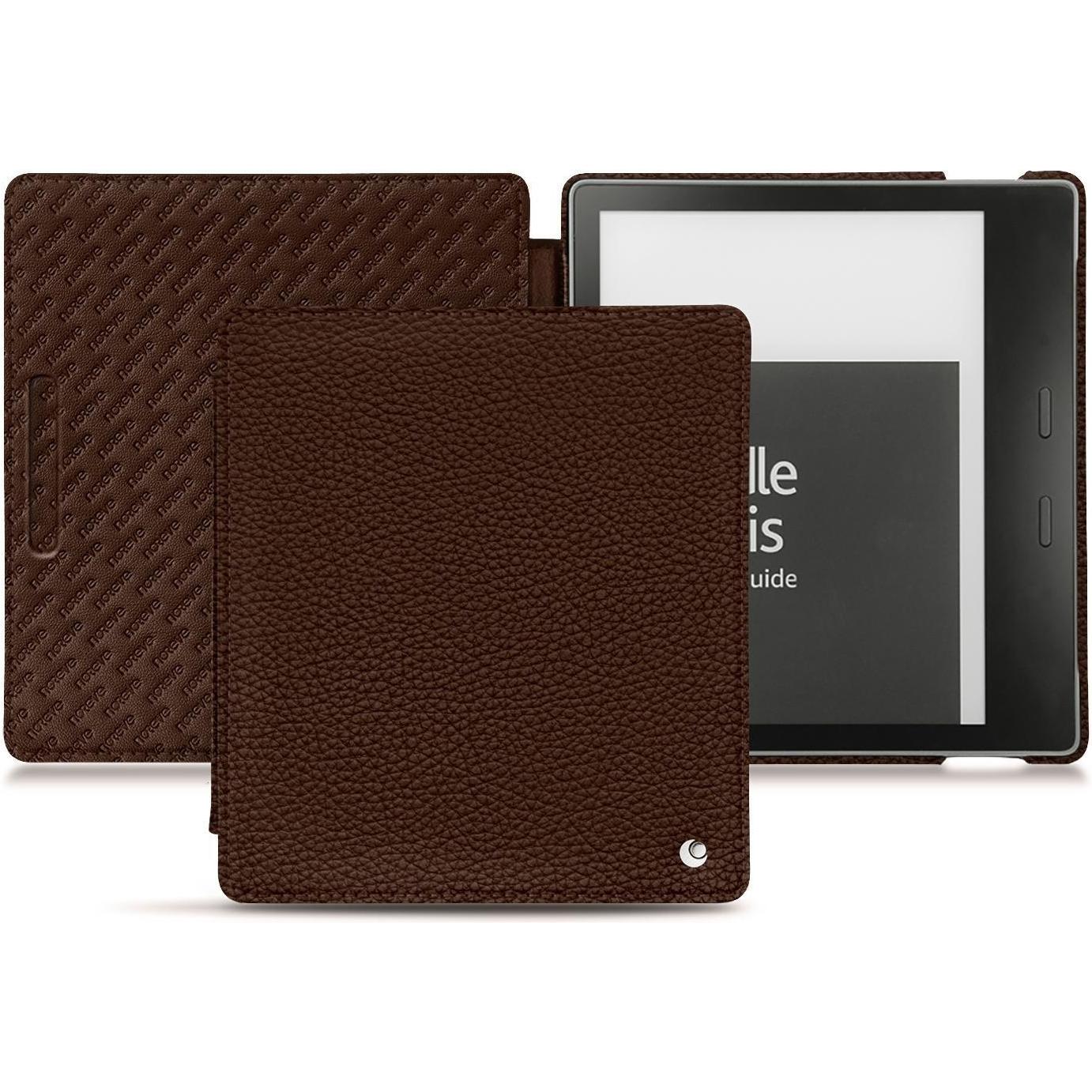 Noreve Lederschutzhülle horizontal (Kindle Oasis (2019)), eReader Zubehör, Braun