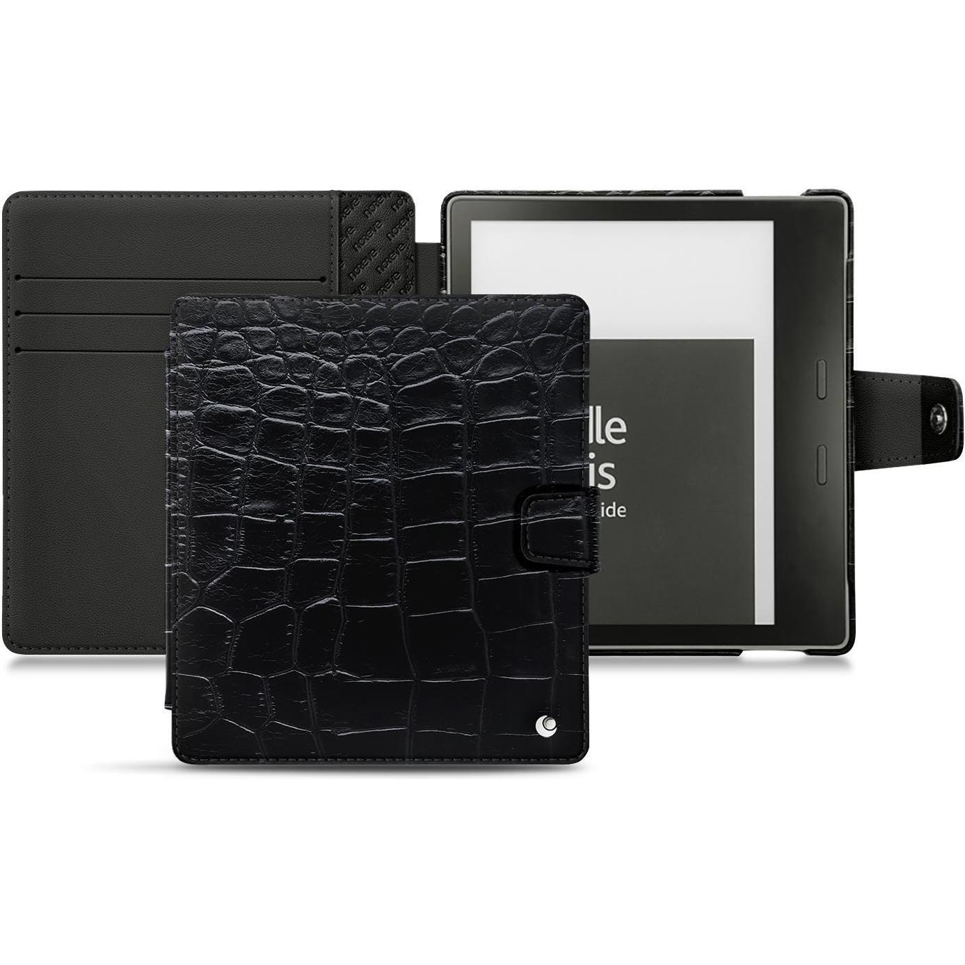 Noreve Lederschutzhülle Wallet (Kindle Oasis (2019)), eReader Zubehör, Schwarz