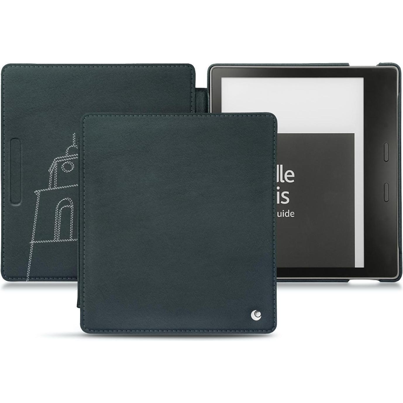 Noreve Lederschutzhülle horizontal (Kindle Oasis (2019)), eReader Zubehör, Blau