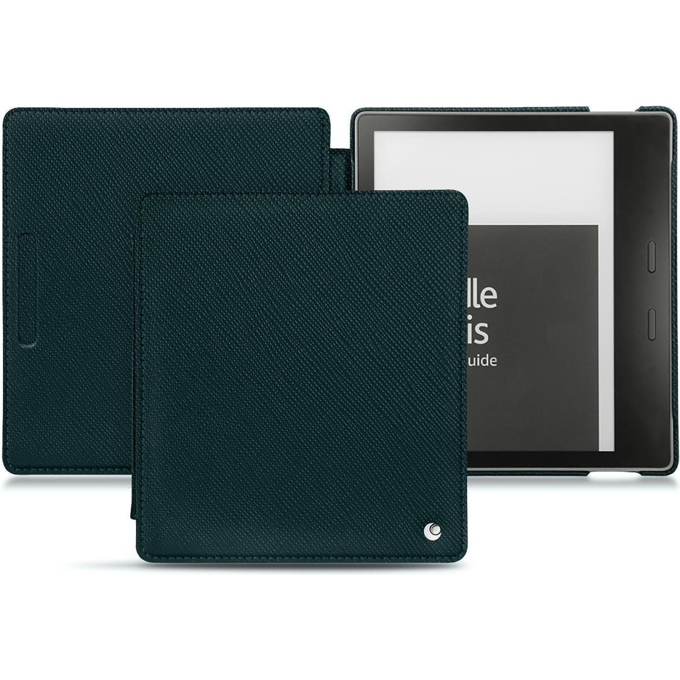 Noreve Lederschutzhülle horizontal (Kindle Oasis (2019)), eReader Zubehör, Türkis