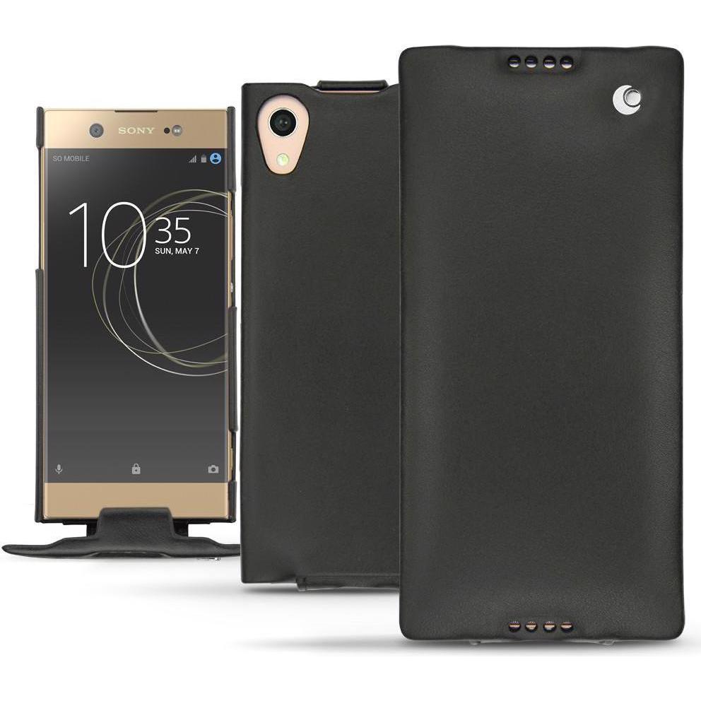 Noreve Lederschutzhülle vertikal (Sony Xperia XA1 Ultra), Smartphone Hülle, Schwarz