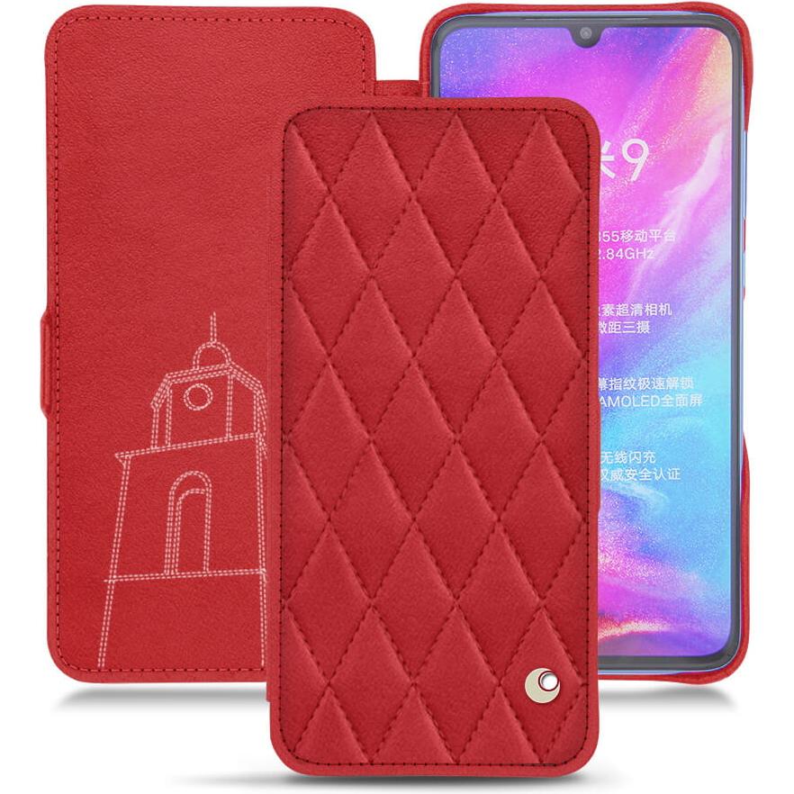 Noreve Lederschutzhülle horizontal (Xiaomi Mi 9), Smartphone Hülle, Rot