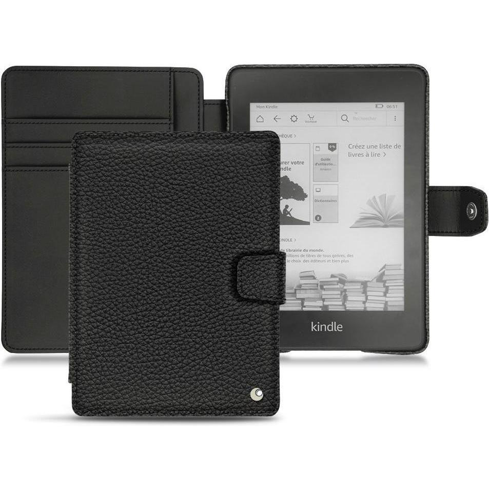 Noreve Lederschutzhülle Wallet (Kindle Paperwhite 2018), eReader Zubehör, Schwarz