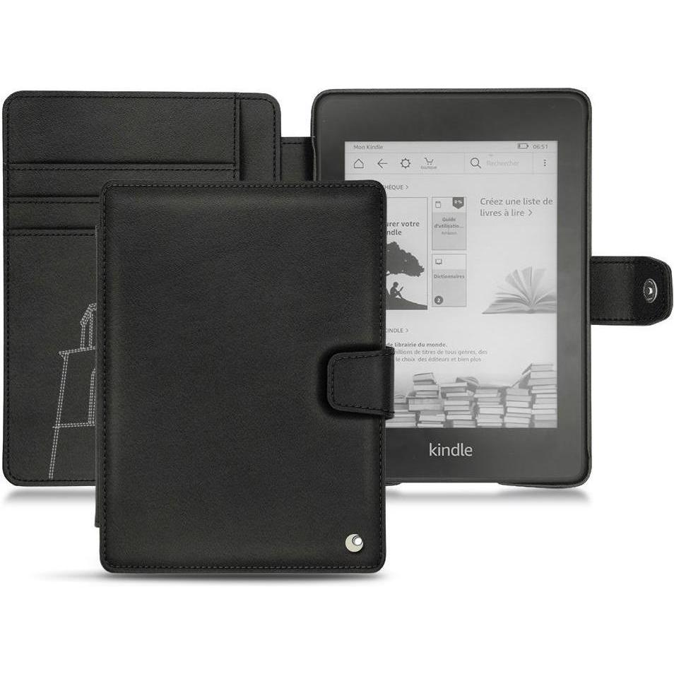 Noreve Lederschutzhülle Wallet (Kindle Paperwhite 2018), eReader Zubehör, Schwarz