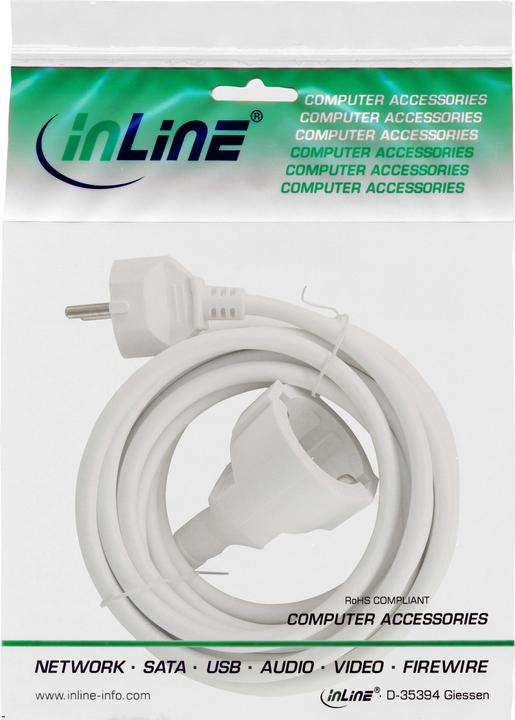 Produktbild InLine Schutzkontakt-Verlängerung ST / BU (2 m, CEE 7/7)