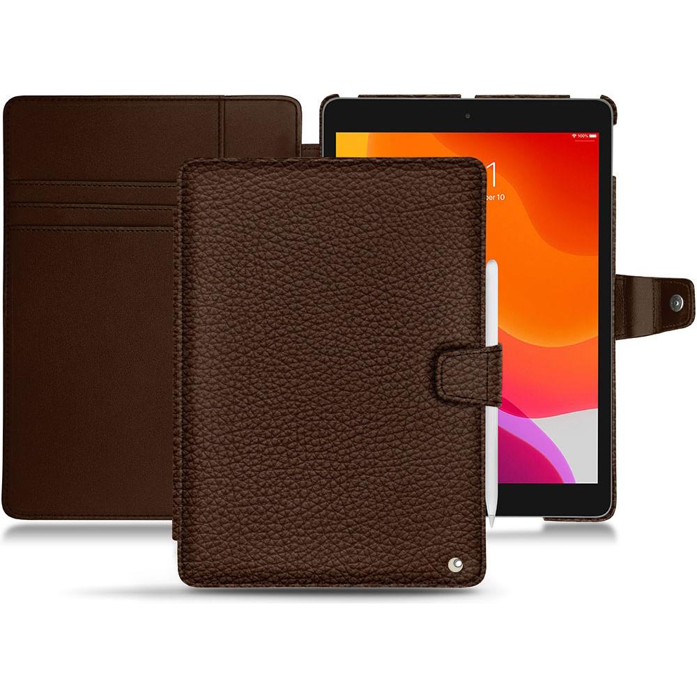 Noreve Lederschutzhülle Wallet (iPad 10.2 2019), Tablet Hülle, Braun