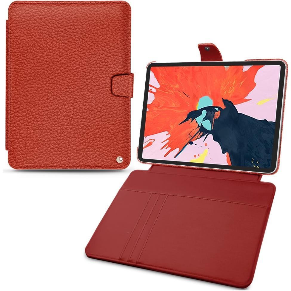Noreve Lederschutzhülle Wallet (iPad Pro 11 2018 (1. Gen)), Tablet Hülle, Rot
