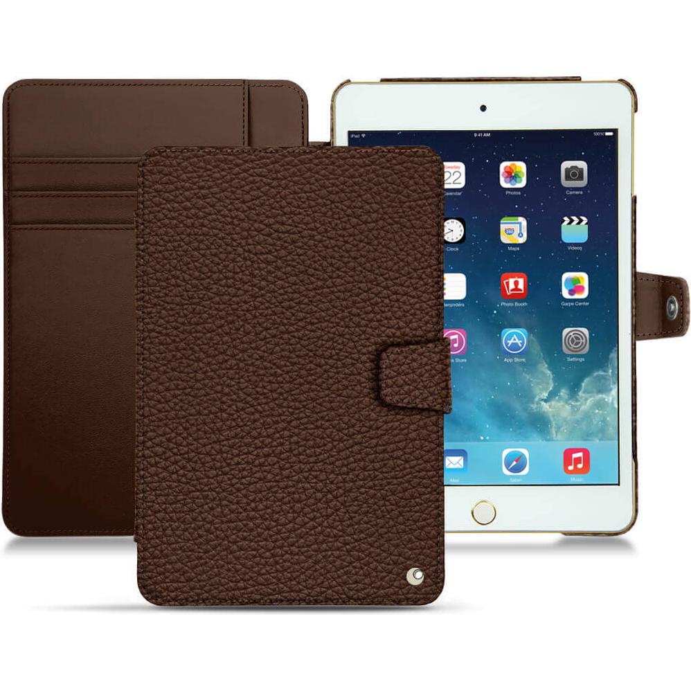 Noreve Lederschutzhülle Wallet (iPad Mini 5), Tablet Hülle, Braun