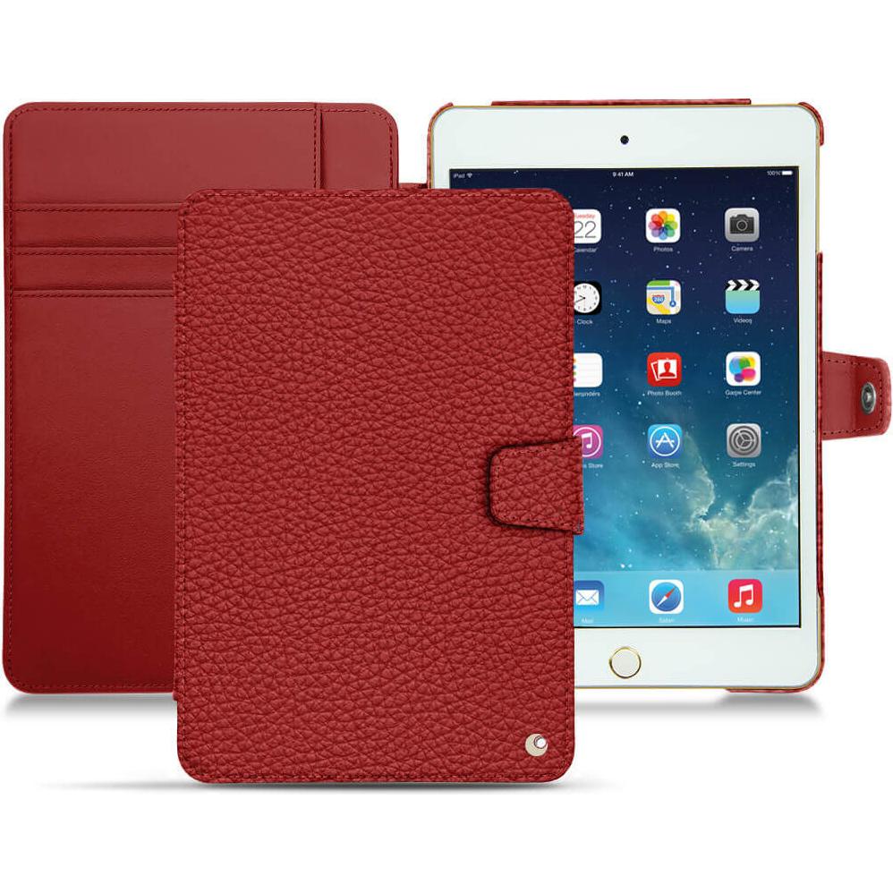 Noreve Lederschutzhülle Wallet (iPad Mini 5), Tablet Hülle, Rot