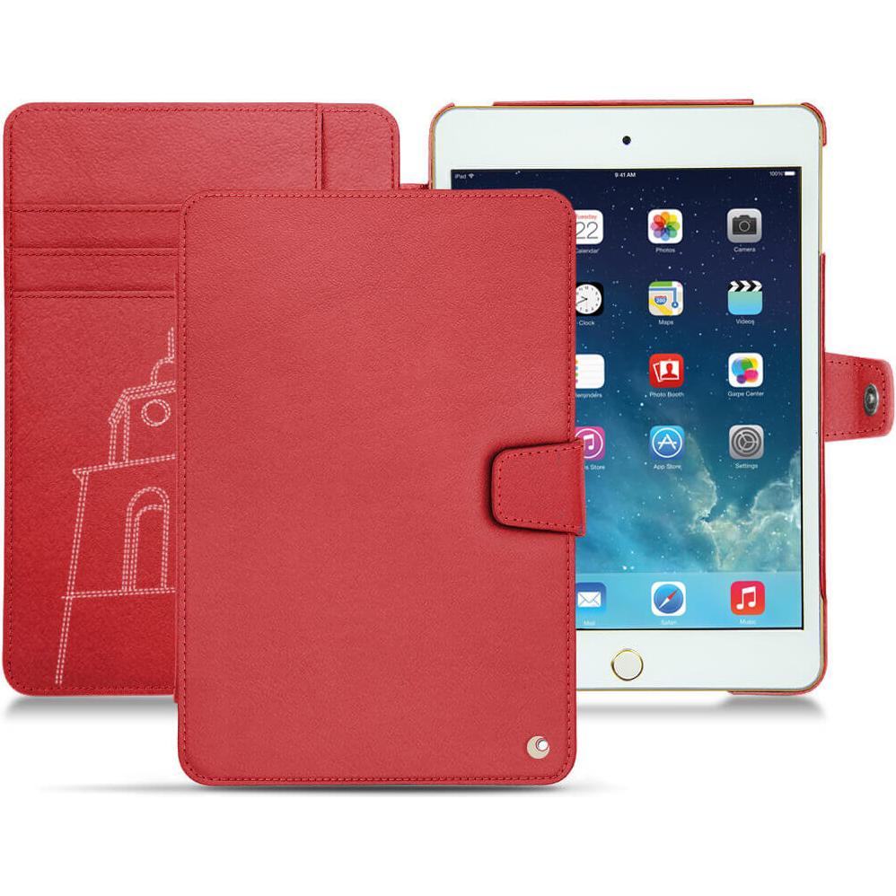 Noreve Lederschutzhülle Wallet (iPad Mini 5), Tablet Hülle, Rot