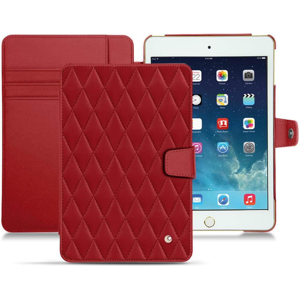 Noreve Lederschutzhülle Wallet (iPad Mini 5), Tablet Hülle, Rot