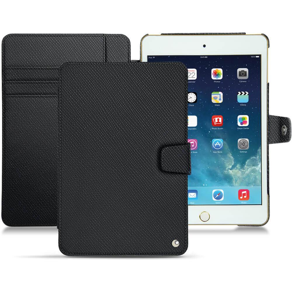 Noreve Lederschutzhülle Wallet (iPad Mini 5), Tablet Hülle, Schwarz